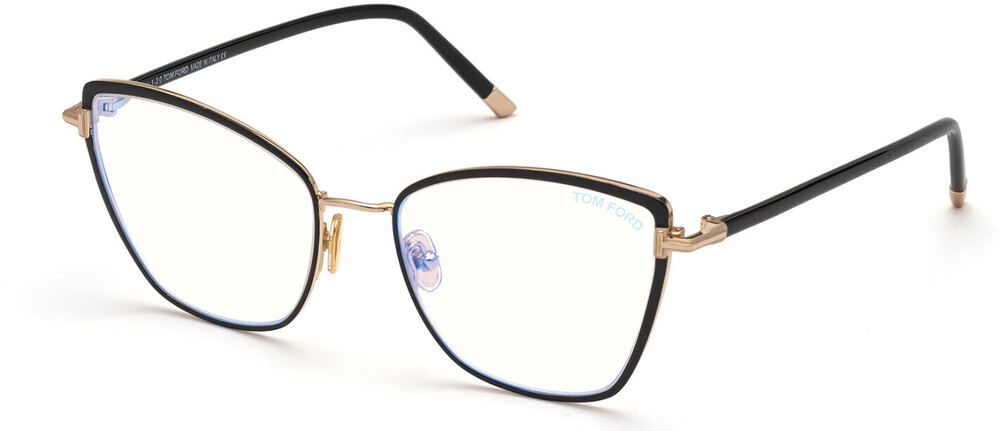 Tom Ford FT5740-B 001 Black Square Eyeglasses 54